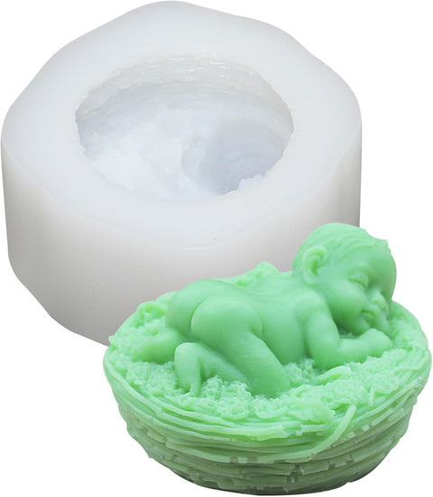 Smello's Relaxed Cute Baby Silicone Mould (BM 107)