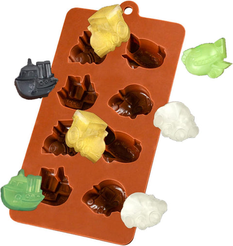 Smello's Car Train Ship Chocolate Silicone Moulds (CHM 108)