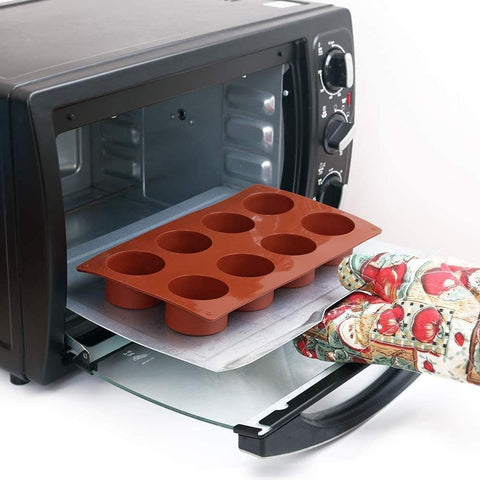 Smello's 8 Cavity Round Cupcake Silicon Moulds (BS 120)