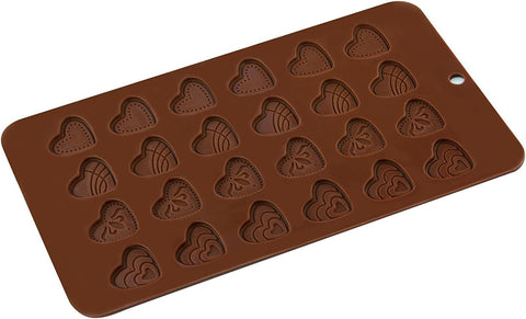 Smello's 24 Cavity Heart Chips Chocolate Silicone Moulds (CHM 127)