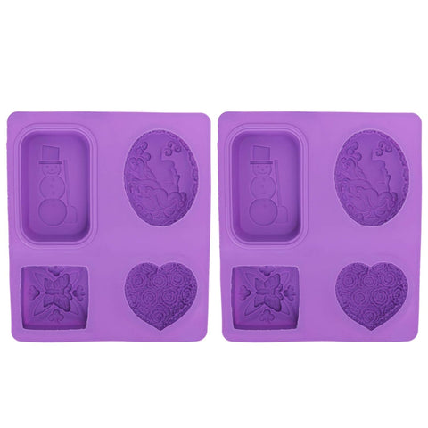 Smello's Rose, Angel, Heart Shape Silicone 3D Multi Cavity Mould (MC 102)