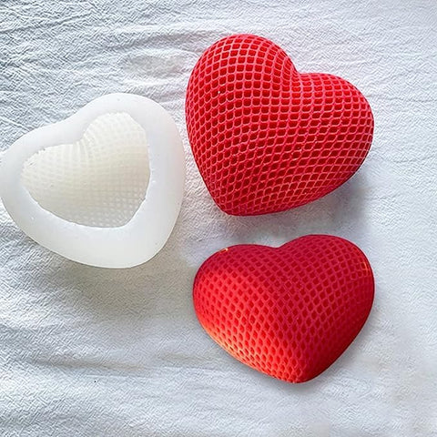 Smello 3D Heart Silicone mould for Candles, Soap & Resin (SCM 274)