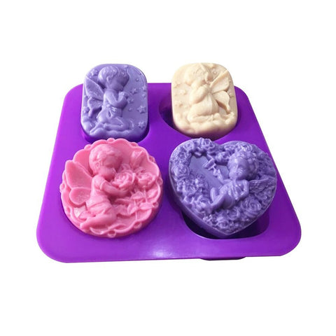 Smello's 4 Cavity Baby Angel Silicone 3D Multi Cavity Mould (MC 111)