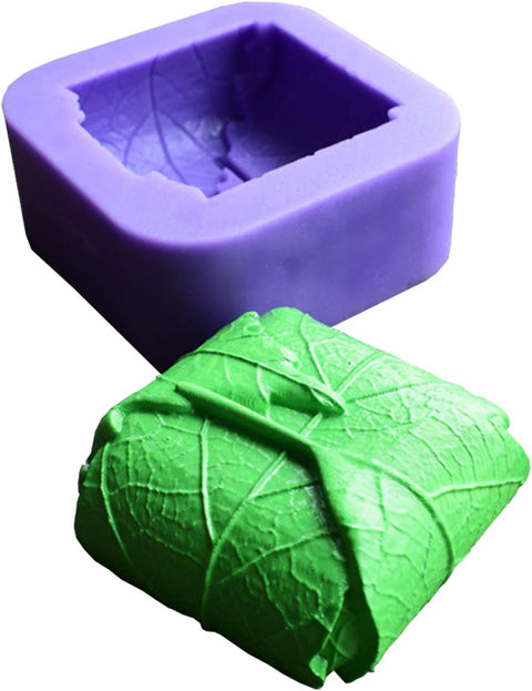 Smello's Cuboid with Leaves Silicone Soap Moulds (SC 131)