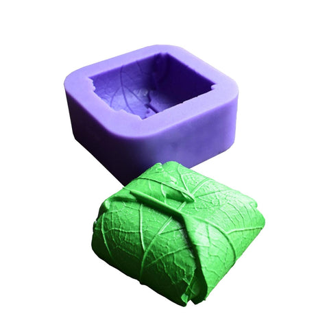 Smello's Cuboid with Leaves Silicone Soap Moulds (SC 131)