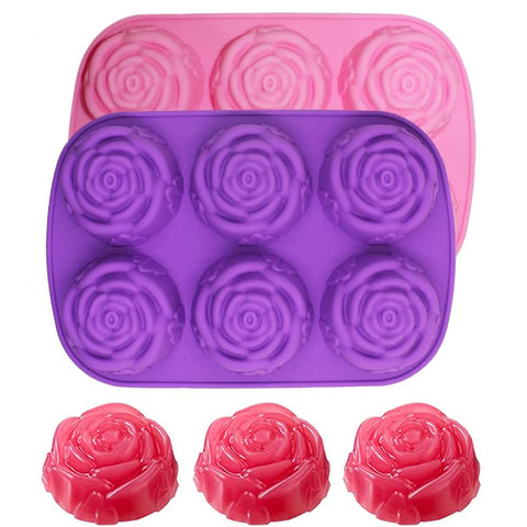 Smello's 6 Cavity Rose Bud Silicone Floral Mould (FM 102)