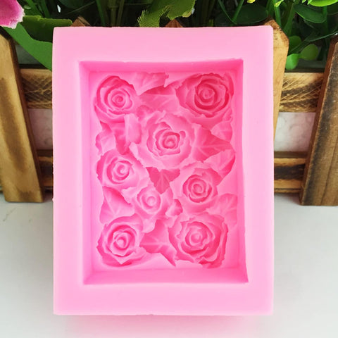 Smello's Rectangle Rose Silicone Soap Moulds (SC 114)