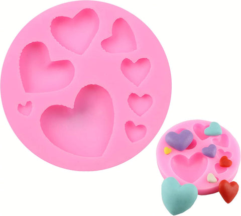 Smello's 3D Heart in Different Sizes Silicone Fondant Mould (FB 102)