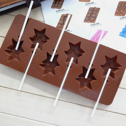 Smello's Double Star Lollipop Chocolate Silicone Moulds (CHM 140)
