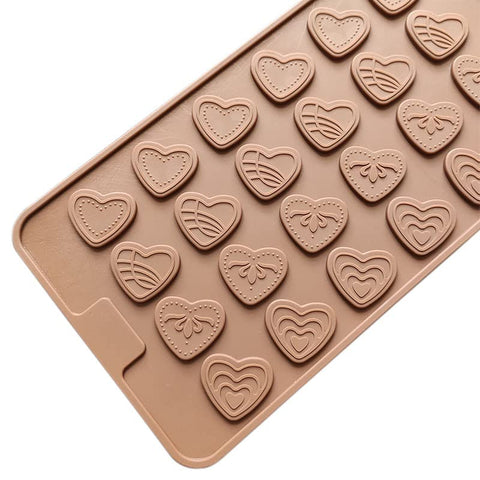 Smello's 24 Cavity Heart Chips Chocolate Silicone Moulds (CHM 127)