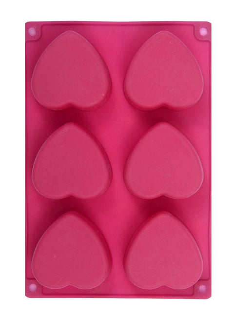 Smello's 6 Cavity Heart Shape Silicon Moulds (BS 125)