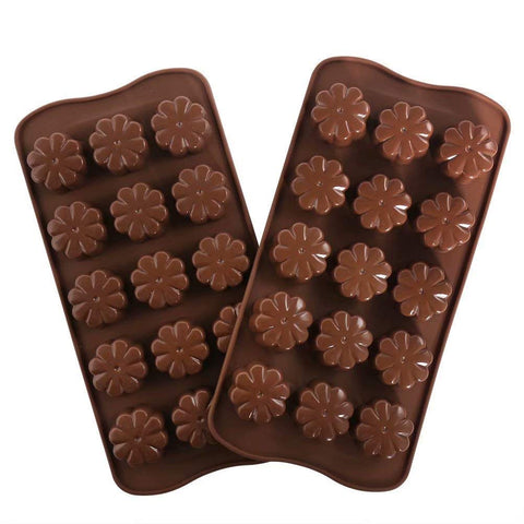 Smello's 15 Cavity Star Flower Design Chocolate Silicone Moulds (CHM 113)