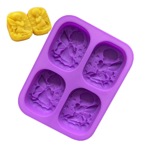 Smello's 4 Cavity Boy Angel Silicone 3D Multi Cavity Mould (MC 110)