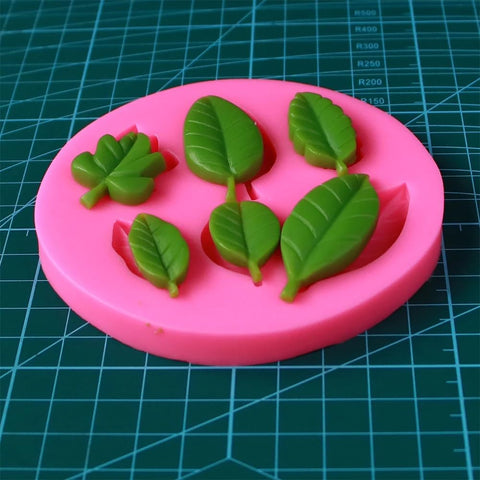 Smello's 6 Cavity Leaf Shape Silicone Fondant Mould (FB 112)