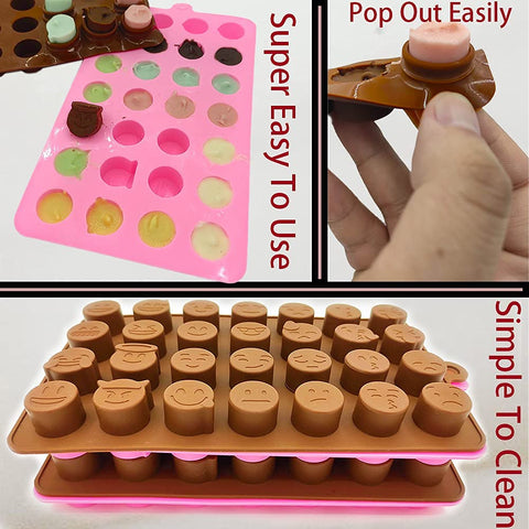 Smello's 28 Cavity Emoji Chocolate Silicone Moulds (CHM 119)