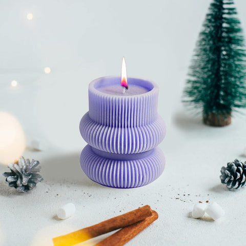 Smello's Vertical Stripe Column Candle Silicone Mould (SCM 172)