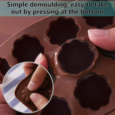 Smello's 15 Cavity Star Flower Design Chocolate Silicone Moulds (CHM 113)