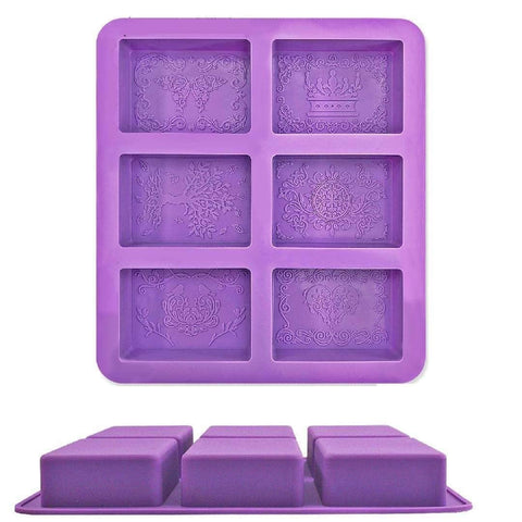 Smello's 6 Cavity Rectangle Silicone 3D Multi Cavity Mould (MC 115)