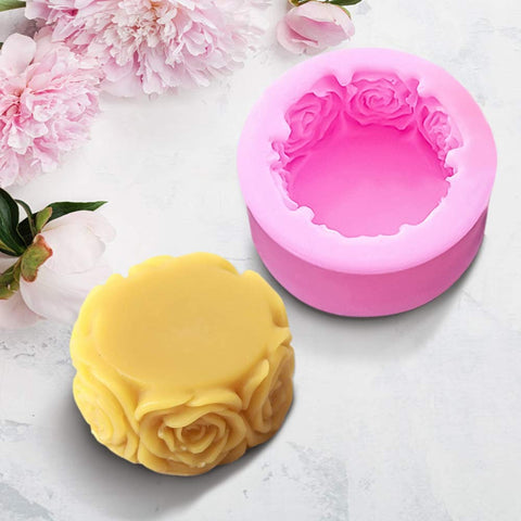 Smello's 3D Rose Flower Silicone Soap Moulds (SC 113)