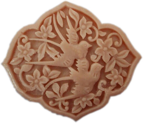 Smello's Birds with Flowers and Leaves Design Silicone Soap Moulds (SC 108)