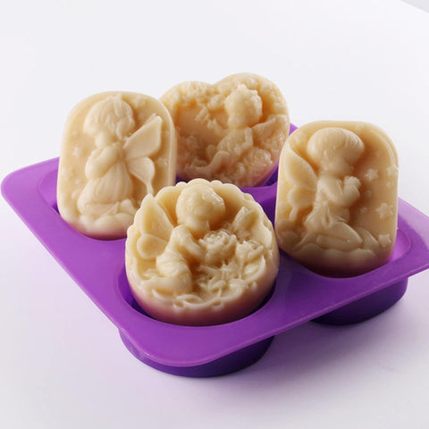 Smello's 4 Cavity Baby Angel Silicone 3D Multi Cavity Mould (MC 111)