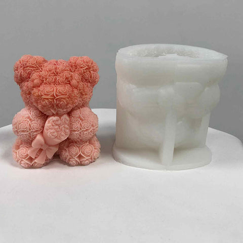 Smello's 3D Bear Valentine's Day Candle Silicone Mould (SCM 194)