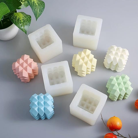 Smello's Square Diamond Cut Candle Silicone Mould (SCM 114)