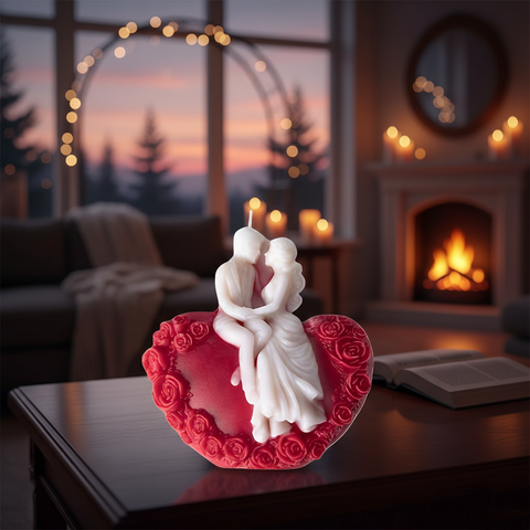 Smello 3D Heart and Cute Couple Silicone mould for Candles, Soap & Resin (SCM 278)