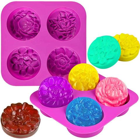 Smello's 4 Cavity Flower Silicone 3D Multi Cavity Mould (MC 113)