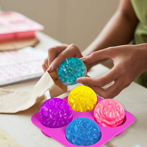 Smello's 4 Cavity Flower Silicone 3D Multi Cavity Mould (MC 113)