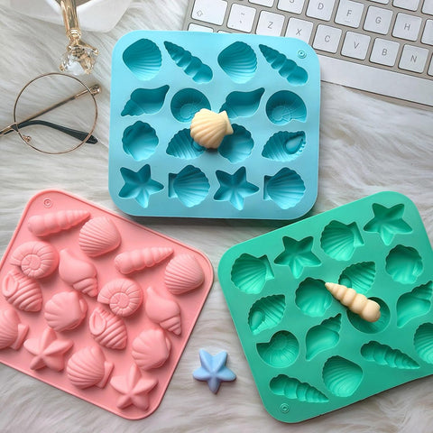 Smello's Seashell and Sea Star Chocolate Silicone Moulds (CHM 154)