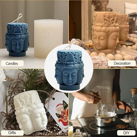 Smello's 3D Buddha statue Candle Silicone Mould (SCM 148)