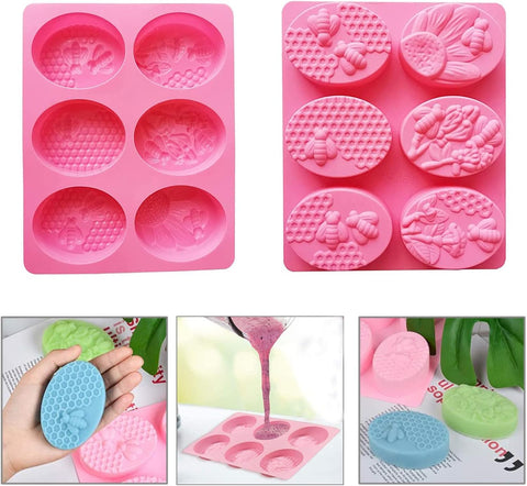 Smello's 6 Cavity Honey Bee Silicone 3D Multi Cavity Mould (MC 114)