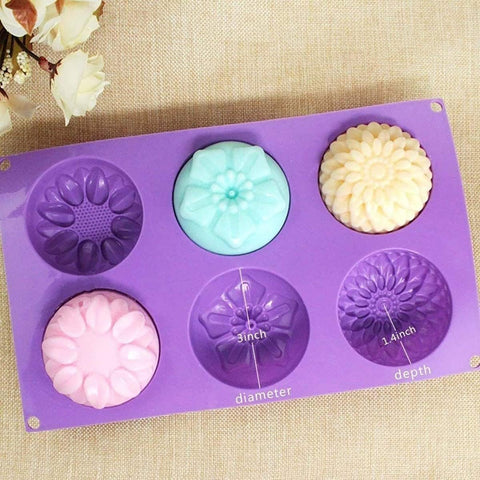 Smello's 6 Cavity Elegant Silicone Floral Mould (FM 104)