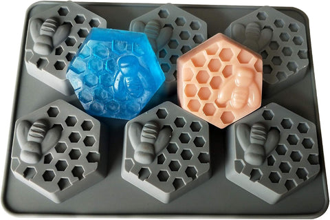 Smello's Honeycomb Honey Bee Silicone 3D Multi Cavity Mould (MC 107)