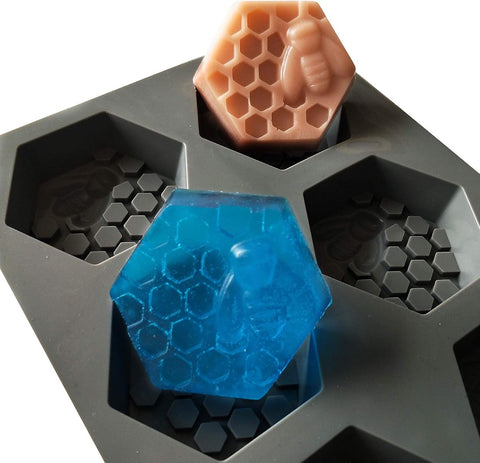 Smello's Honeycomb Honey Bee Silicone 3D Multi Cavity Mould (MC 107)