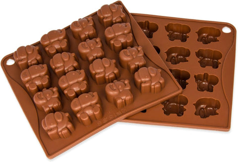 Smello's 16 Cavity Baby Elephant Chocolate Silicone Moulds (CHM 131)