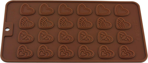 Smello's 24 Cavity Heart Chips Chocolate Silicone Moulds (CHM 127)