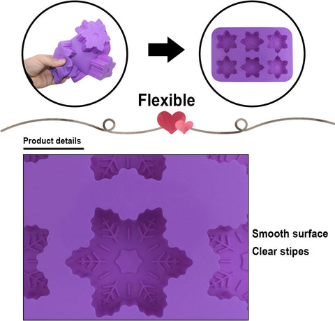 Smello's 6 Cavity Snowflake Christmas Moulds (CE 103)