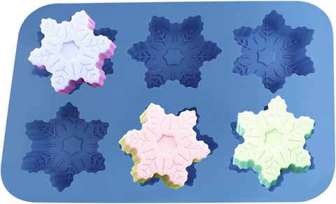 Smello's 6 Cavity Snowflake Christmas Moulds (CE 103)