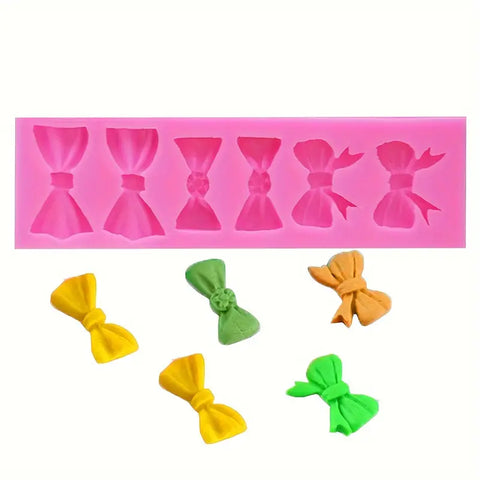 Smello's 6 Cavity Bow Ties Silicone Fondant Mould(FB 110)