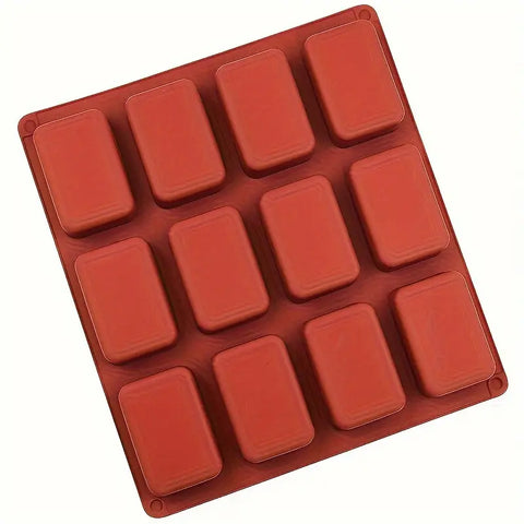 Smello's 12 Cavity Rectangle Silicon Moulds (BS 112)