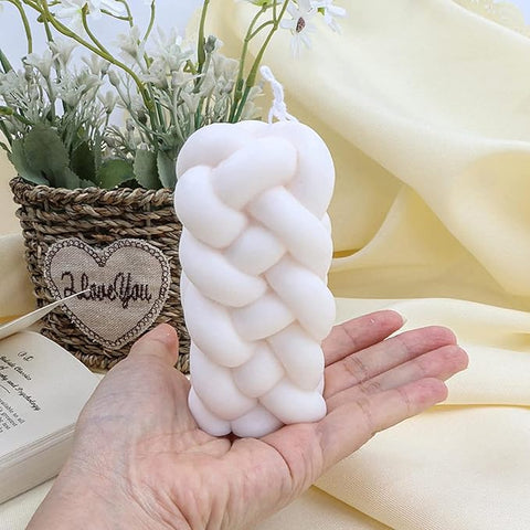 Smello's 3D Rope Knot Twisted Pillar Candle Silicone Mould (SCM 107)