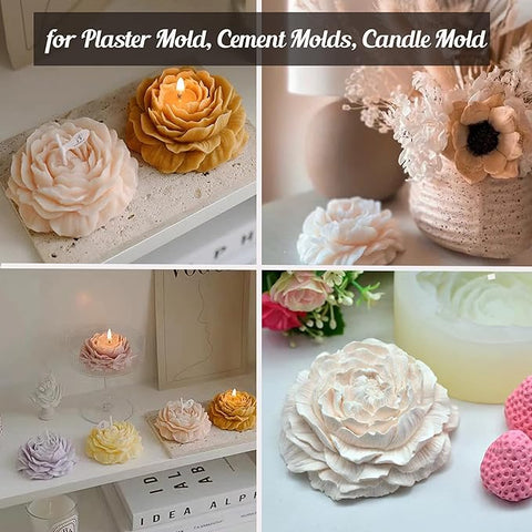 Smello's Peony Flower Shape Candle Silicone Mould (SCM 157)