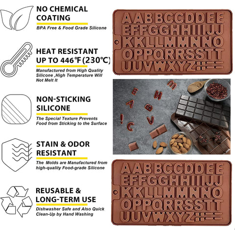 Smello's Double Alphabets Chocolate Silicone Moulds (CHM 153)