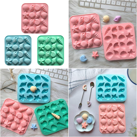 Smello's Seashell and Sea Star Chocolate Silicone Moulds (CHM 154)