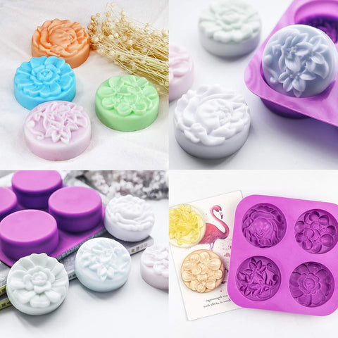 Smello's 4 Cavity Flower Silicone 3D Multi Cavity Mould (MC 113)