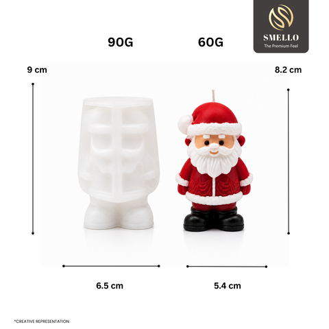 Smello Mini Santa Claus Silicone mould for Candles, Soap & Resin