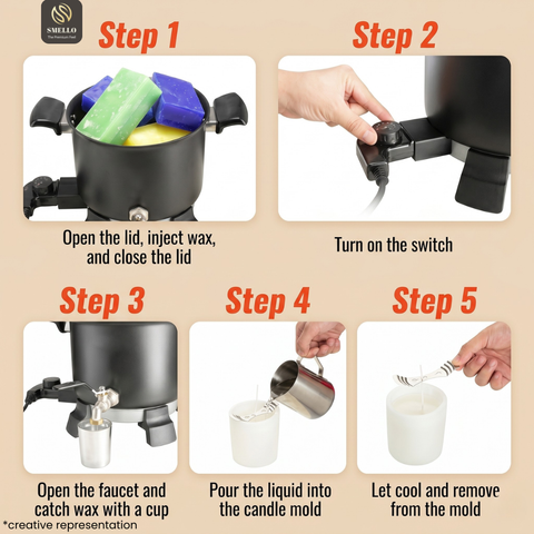 Smello Premium 5L Electric Candle Wax Melter Machine (MC 102)