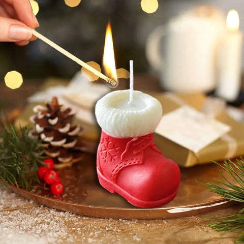 Smello Christmas Shoe Silicone mould for Candles, Soap & Resin (SCM 268)